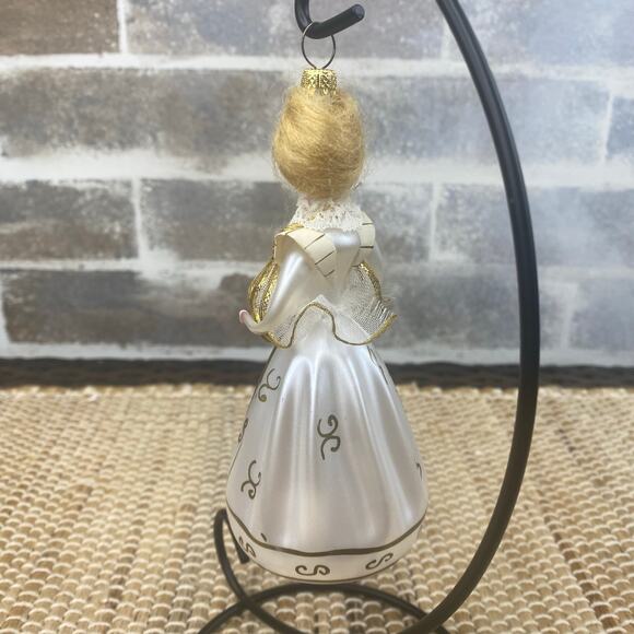 Vtg De Carlini Soffieria Italian blown glass Ornament Blonde 5.5" - Picture 7 of 13